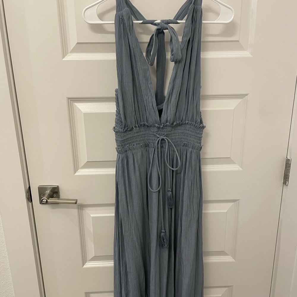 Linen halter dress